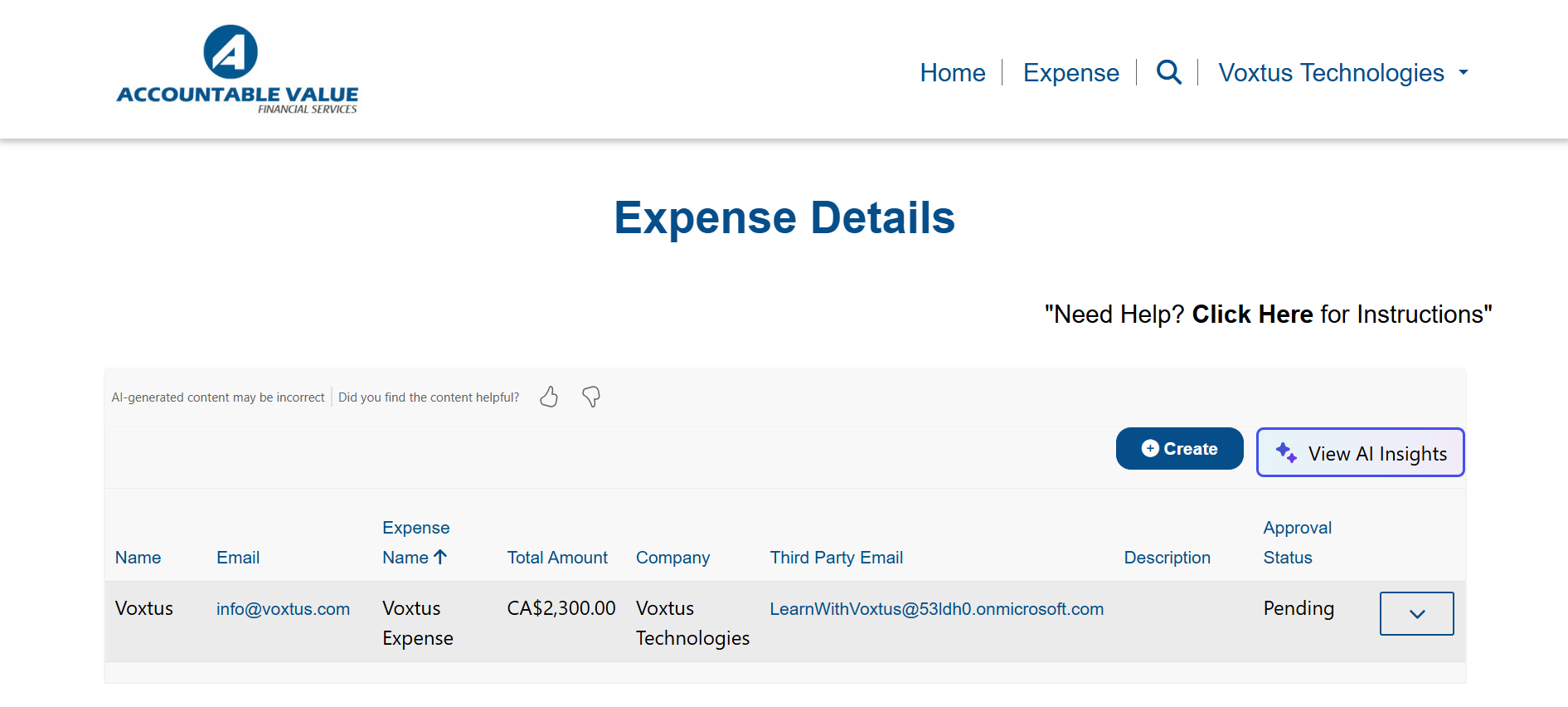 Expense Details Expense Details